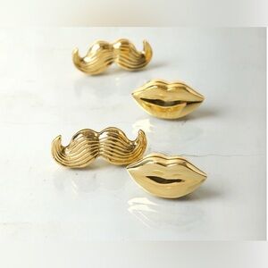 Jonathan Adler Muse Brass Napkin Rings - NEW IN BOX